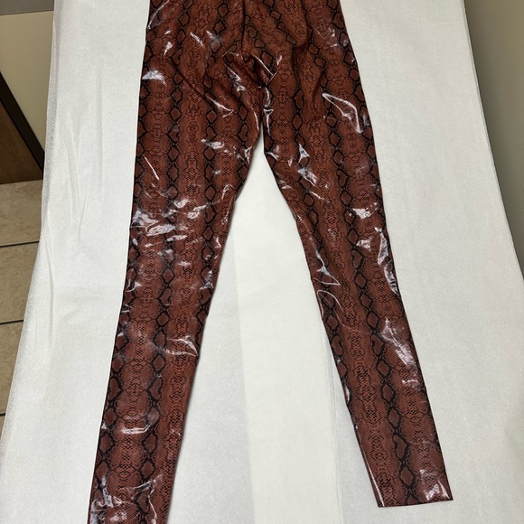 NWT; BUDDY LOVE ❤️MILA PATENT VEGAN LEATHER LEGGING - COGNAC SNAKE - Picture 11 of 15